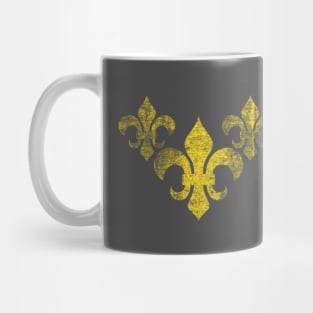 Fleur De Lis Tri Distressed Option Mug